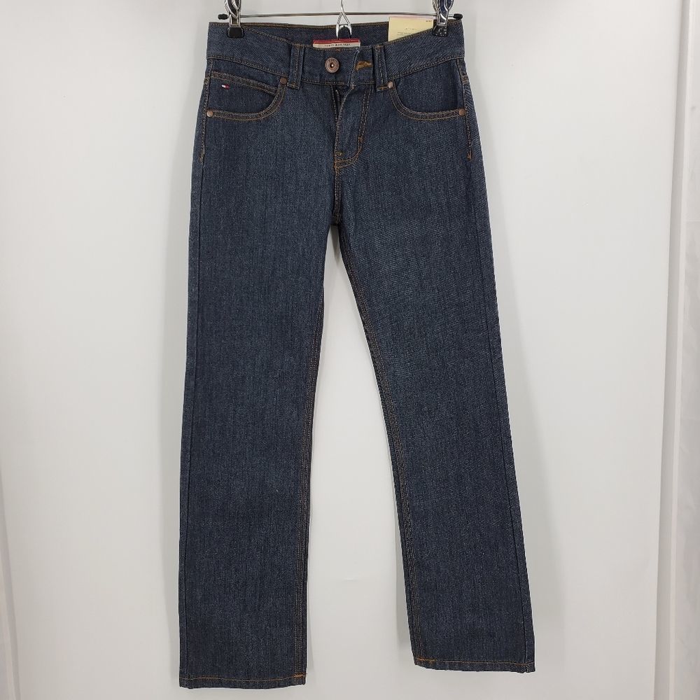 🩵TOMMY HILFIGER NWT Boys 10 Revolution slim Fit blue straight jeans